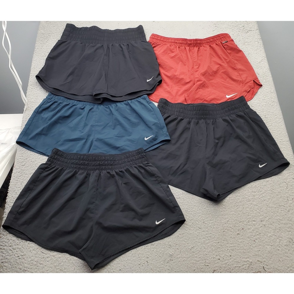 Lot of 5 Nike Dri-FIT Athletic Shorts With Liner Womens Large Multi Gym Training